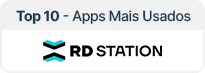 Top 10 apps mais usados Rd Station